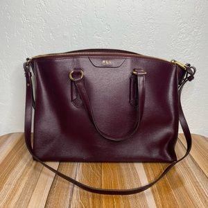 Vintage Ralph Lauren Burgundy Women's Bag